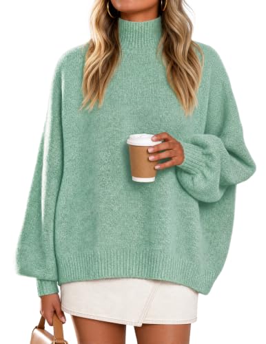 ZESICA Women's Fall Winter Long Sleeve Turtleneck Oversized Sweaters