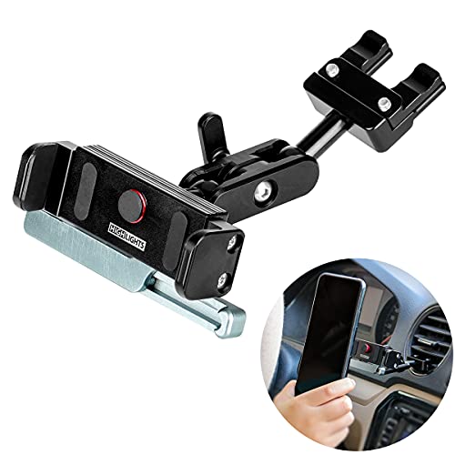 koolehaoda Support de téléphone en métal pour voiture - Rotation à 360 ° - Utilisation d'une seule main - Avec bras magique pour ajuster la position - Convient à tous les smartphones Cover