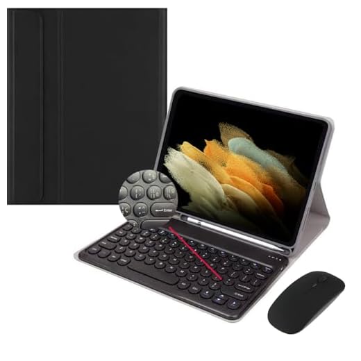 Capa inteligente fina para Galaxy Tab S6 Lite 10,4" (2024/2022/2020) com teclado sem fio ABNT2, Suporte para S Pen embutido (Preto)