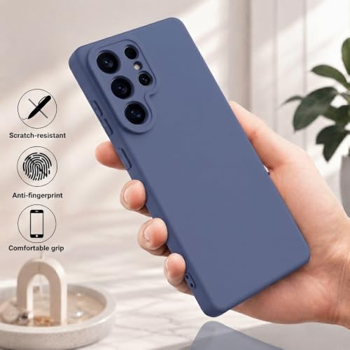 Image of Back Cover Compatible with Samsung Galaxy S26 Ultra 5G | Full Camera Protection | Premium Liquid Silicon Case | Flexible Bumper Case for Samsung Galaxy S26 Ultra 5G (Blue)