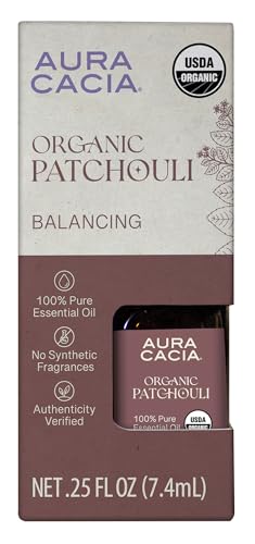 Aceite esencial orgánico de pachulí Aura Cacia 0.25 Fl Oz miniatura 1