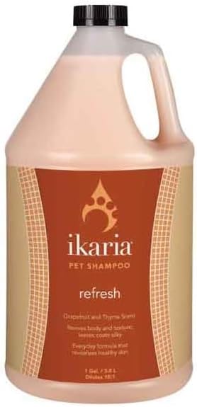All Natural Dog and Cat Ikaria by PurePet Grooming Shampoo Luxurious Rich Spa Inspired Restorative (Refresh - 1 Gallon)