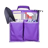 Jauarta Garden Pouch Foldable Portable Garden Kneeler, Bench Kneeling Bag, Seat Storage Tote Hanging Organizer, Gardening Tools Storage Stool Multiple Storage Pouch (Purple),