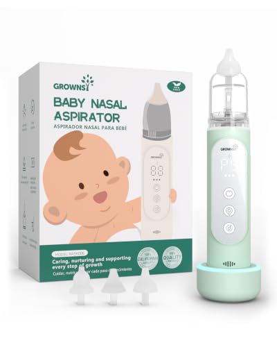 Image of GROWNSY Nasal Aspirator for Baby, 5 Suction Level & Cleaning Function,Green