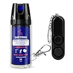 Self Defence Spray & LOUD Personal Alarm SAFESTRIDE Criminal Identifier Spray for Personal Protection - Weapons UK Legal for Men & Women with UV Marking & Practical Keychain 15ml