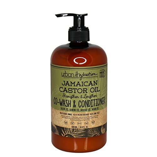 Urban Hydration Jamaican Castor Oil Co-Wash and Conditioner | Sulfate, Paraben and Dye Free, Cleanses, Hydrates and Repairs Damage for Soft, Strong and Shiny Hair, All Hair Types, 16.9 Fl Ounces