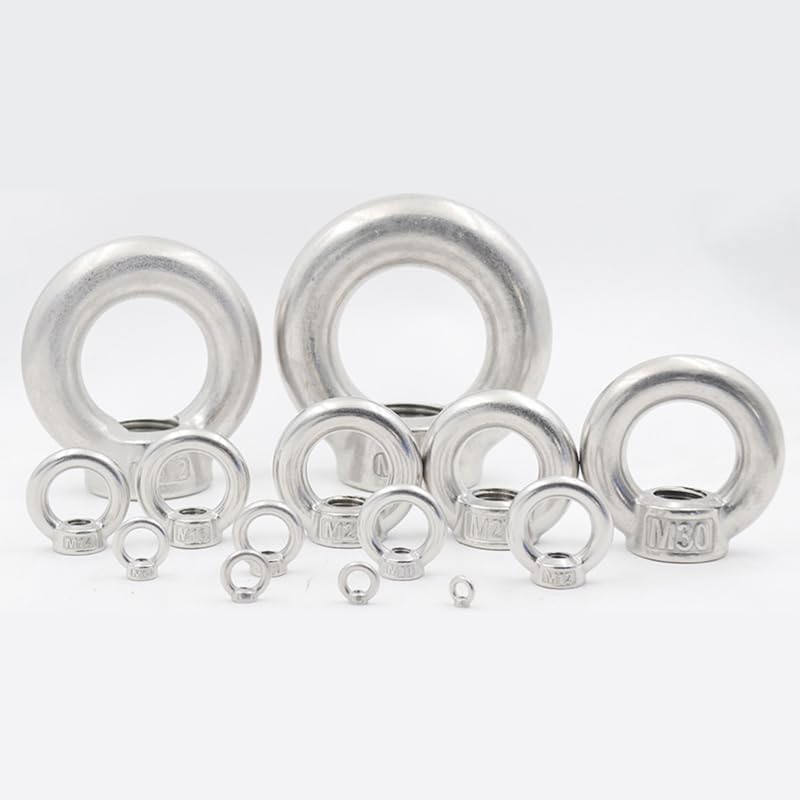 304(A2) Stainless Steel Lifting Eye Nuts "O" Ring Nut M3 M4 M5 M6 M8 M10 M12 M14 M16 M18 M20 M24 M27 - (Size: M16 (2pcs))