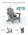Ciokea Folding Adirondack Chair Wood Texture, Patio Chair Weather Resistant, Plastic Fire Pit Chair with Cup Holder, for Lawn Outdoor Porch Garden Backyard Deck (Grey)