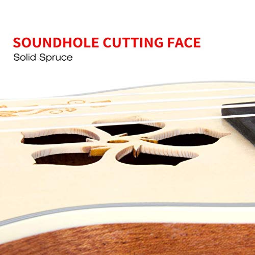 Solid Spruce Ukulele 23 Inch Ukele Concert Uke Mahogany Ukelele Hawaii Guitar #TOP2