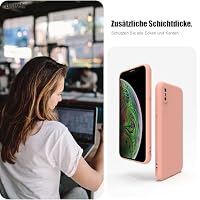 Zuvirelx Silikon Handyhülle für iPhone X/XS Hülle, Weiches Griff, Dünne, Minimalistisch, Stoßfest, rutschfest, Taschenpassend - Mädchenpink – Ansicht 4