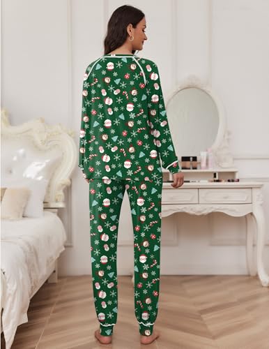 Image of Ekouaer Pajamas Set for Women Soft Comfy Pjs Sets Long Sleeve Sleepwear Loungewear S-XXL