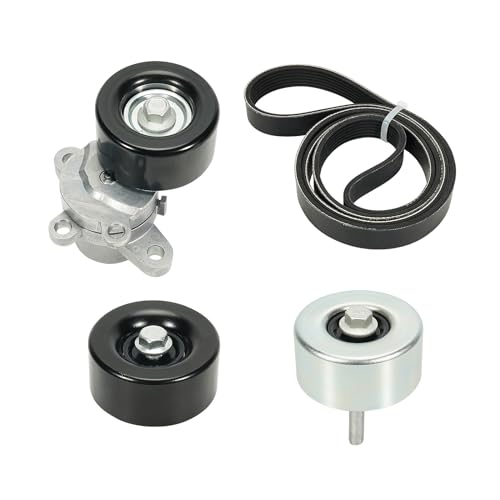 Kozlira Engine Drive Belt Tensioner Idler Pulley Serpentine Belt Kit Compatible with Nissan Maxima 3.5L V6, 2009-2015#Replace 11955JA10D 7PK1705 11925JA11A 11925JA100 with One Year Quality Assurance