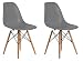 Produktbild ARYANA HOME Réplica Set 2 Stühle Nordic, Retro, Plastik Bürostuhl, Design Sessel, Kunststoff, Polypropylen, Dunkelgrau, 51x46.5x81.5 cm