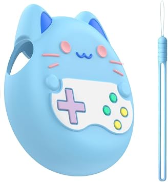 For Tamagotchi Paradise Case, Silicone Protective Cover, Soft for Kids, Shock Absorption, Drop Prevention, Waterproof, Dustproof, Full Protection, Cover, Easy to Install and Remove, Washable Blue