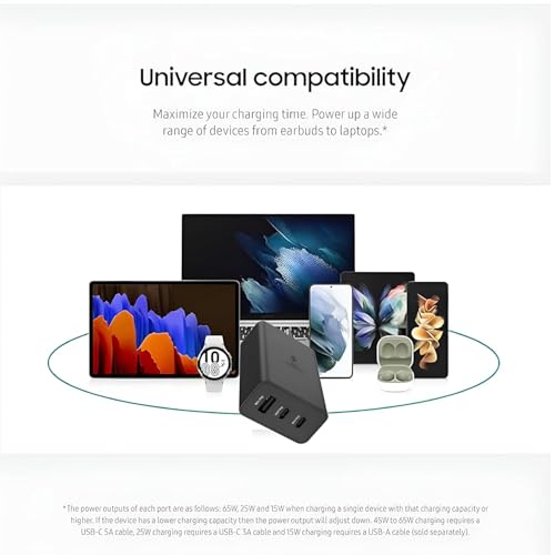 Image of Original 65W Adapter Compatible with Samsung M52 5G Adapter Original with SIX Months Replacement Warranty