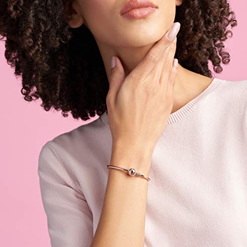 Bracelet jonc en métal plaqué or rose 14k type jonc rigide