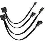 FBHDZVV 2Pcs 4 Pin PWM Fan Splitter Adapter Cable, 4pin MOL-ex Fan Splitter Cable Extension Power...