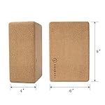 SNAKUGA Cork Yoga Block 2 Pack for Pilates, 4'' or 3'' Non-Slip & High Density Blocks for Meditation, Fitness and Stretching, Supportive and Flexibility Brick for Improve Poses Balance - Image 3