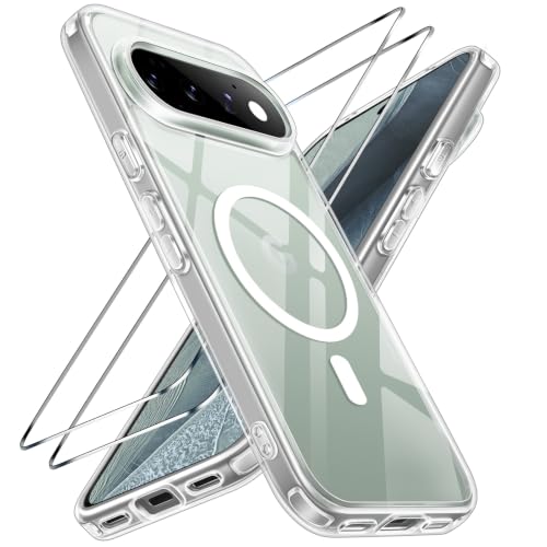 ivoler für Google Pixel 11 Pro XL Hülle,2 Panzerglas,Magsafe Transparent – Ansicht 1
