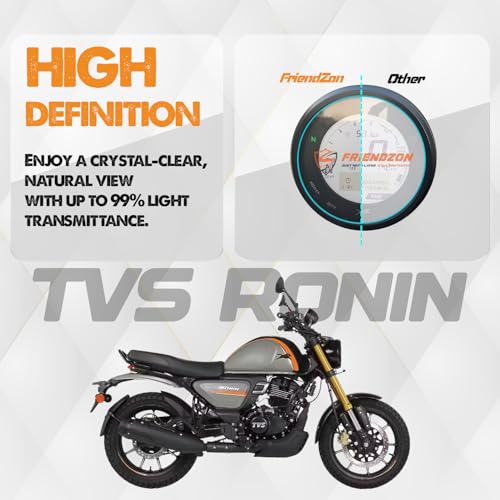 Image of 9H Unbreakable Speedometer Screen guard Protector For TVS Ronin bike Instrument Cluster Scratch Guard (Pack of 2)