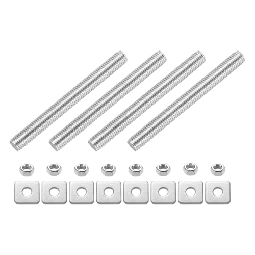 uxcell S˂_ 4 M10-1.5 ˂sb` 100mm XeXX`[ Ep S˂X^bh ibgƃbV[t NvAnK[AU{gp