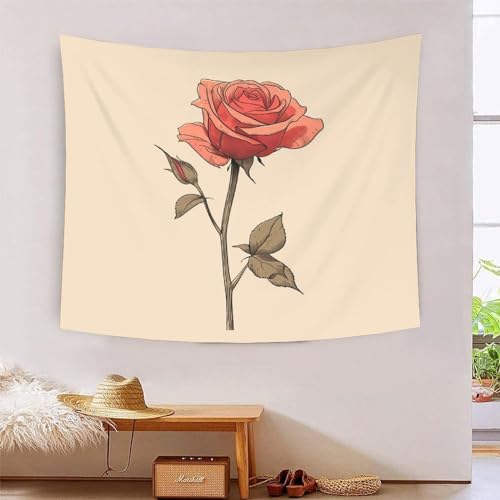 Tapisserie murale rose 3D EEBSEIVNE 180x230 cm pour grand salon
