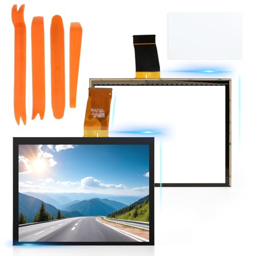 8.4 Inches Touch Screen Replacement for Chrysler 200 300 Cherokee Compass Wrangler Gladiator Challenger Charger Durango Ram 1500 2500 3500 2017-2022 Car Touch Screen Digitizer Radio Navigation Panel Display Glass with Repair Tools