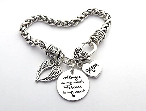Remembrance Jewelry Memorial Bracelet Sympathy Gift for Loss Loved One In Memory of Mom Sympathy Gift You Are Always In My Heart Remembrance Jewelry for Women3