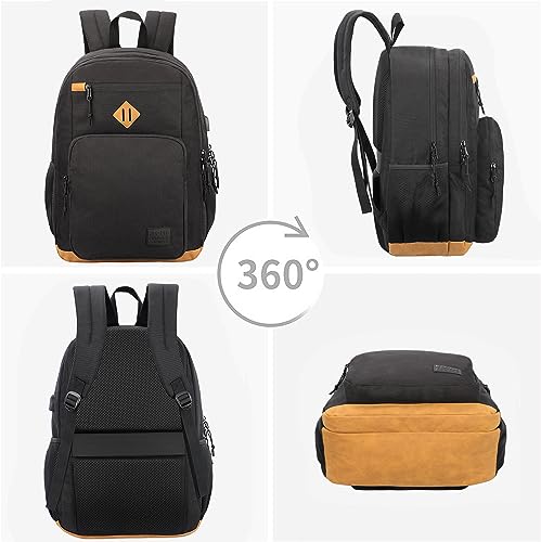 KEOFID Classic Travel backpack for Men and Women, Anti Theft Laptop Backpack for Work, Large Bag for College, Water Resistent(Black 19inches) by KEOFID - Image 5