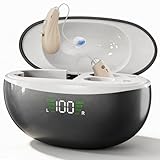 BIBIED Rechargeable Hearing Aids, 16-Channel Digital Hearing Aids for Seniors with Voice Prompts, Rechargeable Hearing Aids with Ultra-Long Lasting Battery, Smart Noise Reduction, Comfortable Fit