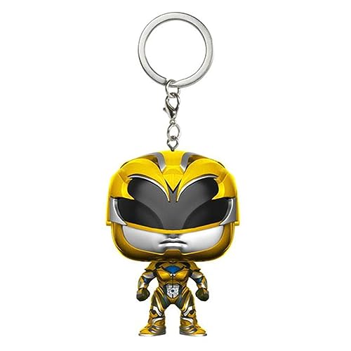 Power Rangers Porte-clés, Yellow Ranger Porte-clés, Enfants Les Étudiant Porte-clés, Mini Figurines Porte Clés Keyring Chaîne de Clé Dessin Animé Accessoires Décoration Voiture