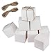 100 Pack 3"x3"x3" White Paper Gift Boxes with 2 Bundles of Twine for Gifts, Homemade Cupcakes, Crafts or Soap- Wedding Favor Boxes,Gift Boxes by ZMYBCPACK