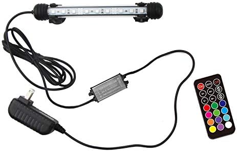 COVOART LED Aquarium Light, 7.5inch Colorful Fish Tank Light Submersible Underwater Crystal Glass LEDs Lights, 9 LEDs