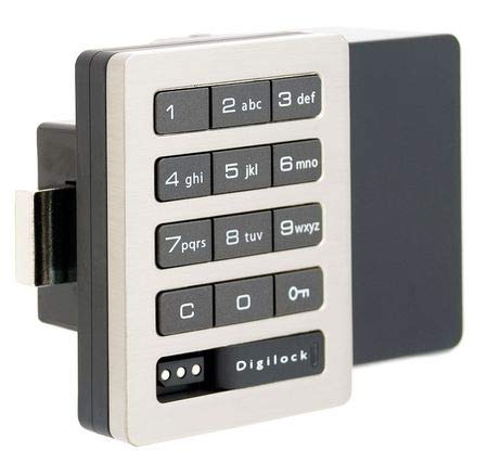 Electronic Lock, Brushed Nickel, 12 Button