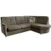 Produktbild Cavadore Ecksofa Sunuma mit Ottomanen rechts / Moderne Eckcouch mit Bettfunktion braun / Größe: 246 x 91 x 176 cm (BxHxT) / Strukturstoff in braun