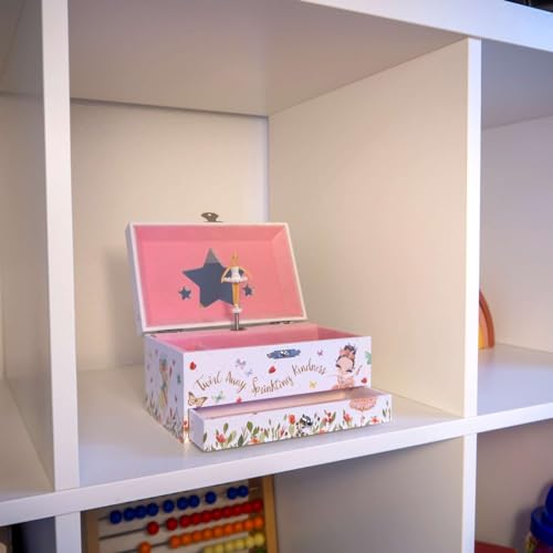 Boîte à bijoux musicale pour filles compacte pour table de chevet