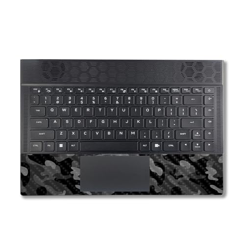 Image of MightySkins Carbon Fiber Skin Compatible with Alienware X14 R2 (2023) Full Wrap Kit - Black Camo | Protective, Durable Textured Carbon Fiber Finish | Easy to Apply & Change Styles | Made in The USA