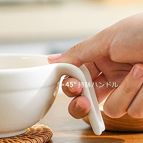 Gemshan Porcelain Mortar And Pestle With Handrail Pill Crusher,Spice Grinder,Herb Bowl,Pesto Powder Gift Ideal 5 * 6.7 Inch (Mortar And Pestle) #TOP3