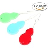 Kenkio 30pcs Gourd-shaped Needle Threaders, assorted colors, DIY helper
