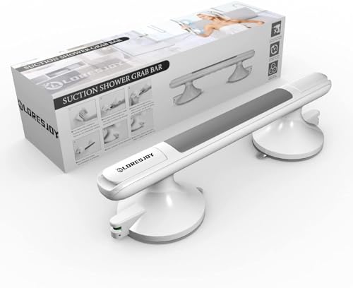 LORESJOY Suction Bathroom Grab Rails, Bathroom Grab Bars, Shower Handles for Elderly, Hand Rail with Suction Cup, Support Grab Handle, Portable Mobility Aids Safety Handle