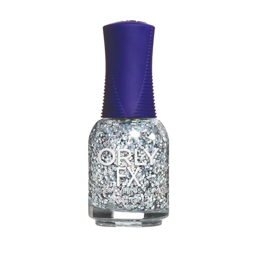 ORLY Holy Holo Nail Polish Topper (18ml), Silver Holographic Confetti Nail Varnish