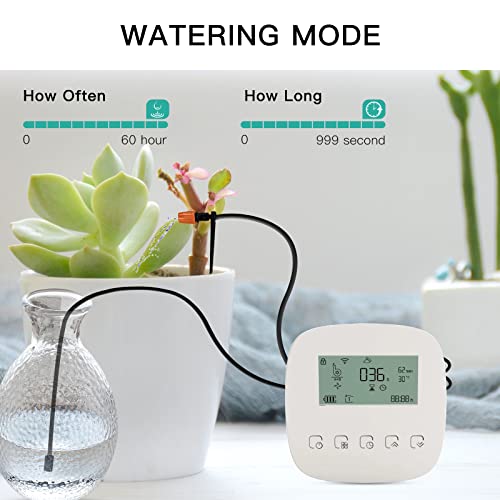 Moes Tuya Wifi Automatic Drip Irrigation Kit, Diy Automatic Watering System For Potted Plants, Remotely Control Via App, Dual Pump Watering Timer, 2.4Ghz Only, Voice Control Via Alexa Google Home #TOP3