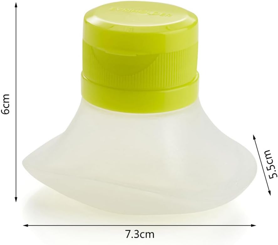 Pokinge 2Pcs Mini Squeeze Sauce Bottle,Portable Silicone Salad Dressing Containers,Leakproof Dressing Sauce Jars for Ketchup Mayonnaise Lunch Box Accessories