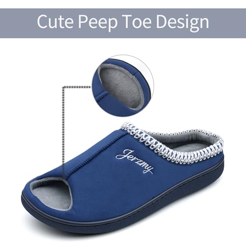 Image of Jerzmy Women's Slip on Open Toe House Slippers with Arch Support