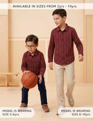 Image of Amazon Brand - Symbol Boys Regular Cotton All Over Printed Full Sleeve Shirt