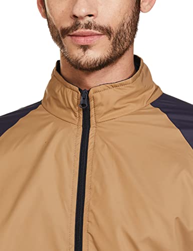 Image of Dennis Lingo Polyester Regular Fit Full Sleeves Men's Color Block Shell Jacket with 2 Pockets - Casual Winterwear for Men