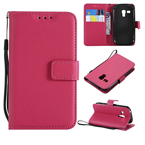 Cellphone Flip Case for Samsung Galaxy S3 Mini Case, for Samsung Galaxy S3 Mini Wallet Case,Card Slots Stand Magnetic Closure, Protective PU Leather [Shockproof TPU] Flip Cover w Wrist Strap Lanyard