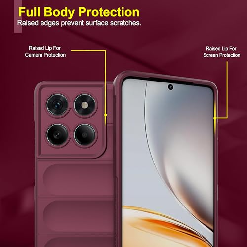 Image of amazon basics Back Case Cover for Motorola Edge 60 Fusion 5G | Compatible for Motorola Edge 60 Fusion 5G Back Cover | Liquid Silicon Magic Case with Camera Protection | Plum