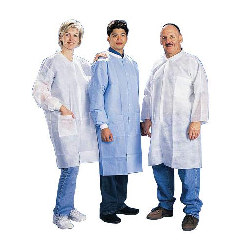 Tian's International 845880-XL Lab Coat with Open Wrist, 1 Pocket, X-Large, White (Pack of 50)