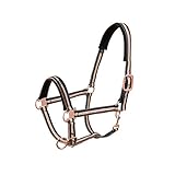 Das Original Eskadron Halfter mit Heritage Applikation am Nasenriemen. Das weiche Neopren-Polster bietet optimalen Scheuerschutz auf den Druckpunkten. Das Halfter ist sowohl am Kinn- als auch am Genickstück durch stabile Dornschnallen individuelle verstel